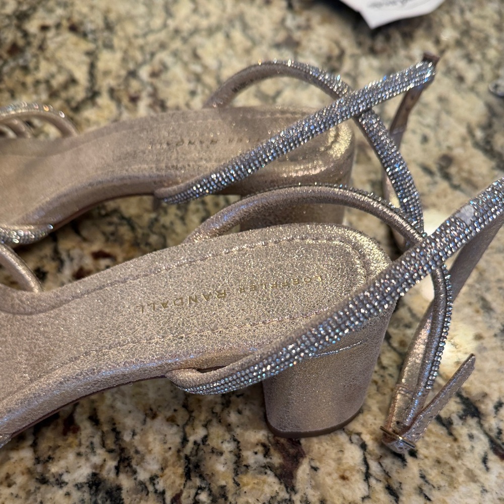 Loeffler Randall Mikel Crystal Embellished Block 2 in Heel Sandals - size 10.5 - Picture 10 of 10